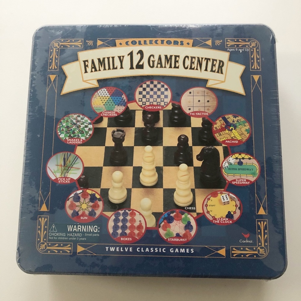 Cardinal Collectors Family 12 Game Center Board Game 12 Classic Games NEW SEALED